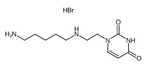 N-<2-(1-uracilyl)ethyl>pentamethylenediamine dihydrobromide结构式