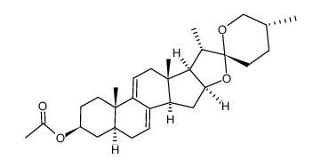 acetic acid-[(25R)-5α-spirosta-7,9(11)-dien-3β-yl ester Structure