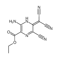 6-amino-3-cyano-2-dicyanomethylene-5-ethoxycarbonyl-1H-pyrazine Structure