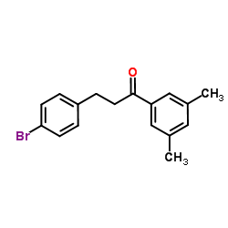 3-(4-Bromophenyl)-1-(3,5-dimethylphenyl)-1-propanone结构式