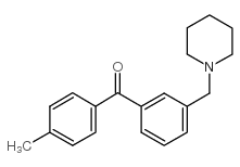 4'-METHYL-3-PIPERIDINOMETHYL BENZOPHENONE结构式