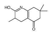 3,7,7-trimethyl-3,4,6,8-tetrahydro-1H-quinoline-2,5-dione结构式