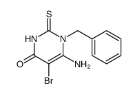 4(1H)-Pyrimidinone, 6-amino-5-bromo-2,3-dihydro-1-(phenylmethyl)-2-thioxo结构式