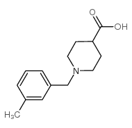 1-[(3-methylphenyl)methyl]piperidine-4-carboxylic acid Structure