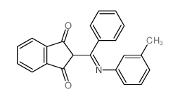 2-[N-(3-methylphenyl)-C-phenyl-carbonimidoyl]indene-1,3-dione Structure