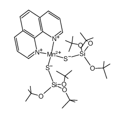 Mn(tri-tert-butoxysilanethiolate)2(1,10-phenanthroline) Structure