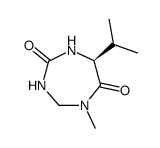 (S)-7-Isopropyl-5-methyl-[1,3,5]triazepane-2,6-dione结构式