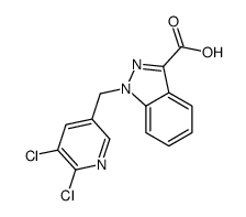 1-[(5,6-dichloropyridin-3-yl)methyl]indazole-3-carboxylic acid结构式