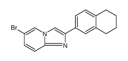 Imidazo[1,2-a]pyridine, 6-bromo-2-(5,6,7,8-tetrahydro-2-naphthalenyl) Structure