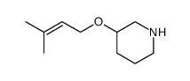 Piperidine, 3-[(3-methyl-2-buten-1-yl)oxy]结构式