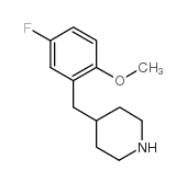 4-(5-氟-2-甲氧基-苄基)哌啶结构式