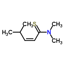 2-Pentenethioamide,N,N,4-trimethyl- Structure