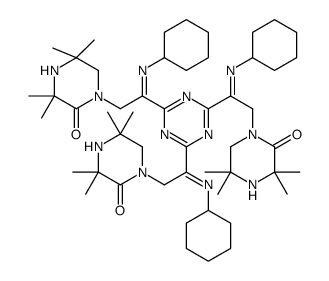 1,1',1''-[1,3,5-Triazine-2,4,6-triyltris[(cyclohexylimino)-2,1-ethanediyl]]tris[3,3,5,5-tetramethylpiperazin-2-one] Structure