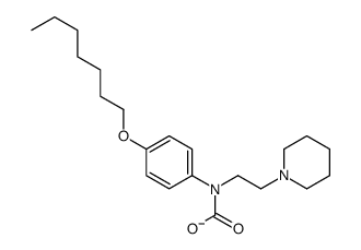 2-piperidinoethyl-4-heptyloxyphenylcarbamate结构式