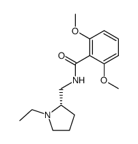 (S)-(-)-N-[(1-ethyl-2-pyrrolidinyl)-methyl]-2,6-dimethoxy benzamide结构式