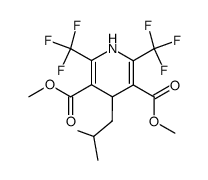 4-Isobutyl-2,6-bis-trifluoromethyl-1,4-dihydro-pyridine-3,5-dicarboxylic acid dimethyl ester Structure