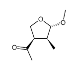 2-methoxy-3-methyl-4-acetyl-tetrahydrofuran Structure