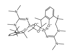 [Zn(μ-OCH2CH3)(1,1,3,3-tetramethylguanidine)(OC6H2(CMe3)2-2,6)]结构式