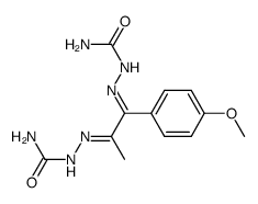 1-(4-methoxy-phenyl)-propane-1,2-dione disemicarbazone结构式