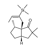 (3aR*,6R*,6aR*)-hexahydro-2,2,6-trimethyl-6a<(E)-2-(trimethylsilyl)-2-butenyl>-1(2H)-pentalenone结构式