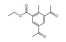 3,5-diacetyl-2-methyl-benzoic acid ethyl ester Structure