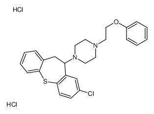 1-(3-chloro-5,6-dihydrobenzo[b][1]benzothiepin-5-yl)-4-(2-phenoxyethyl)piperazine,dihydrochloride Structure