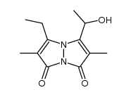 syn-(1-hydroxyethyl,methyl)(ethyl,methyl)bimane结构式