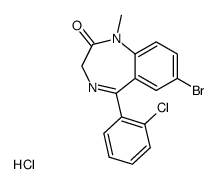 7-Bromo-5-(2-chloro-phenyl)-1-methyl-1,3-dihydro-benzo[e][1,4]diazepin-2-one; hydrochloride结构式