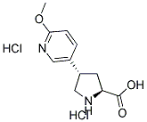 (+/-)-trans-4-(6-methoxy-3-pyridinyl)pyrrolidine-3-carboxylic acid dihydrochloride Structure