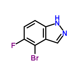 4-溴-5-氟-1H-吲唑结构式