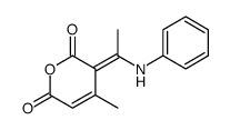 3-(1-anilinoethylidene)-4-methylpyran-2,6-dione结构式