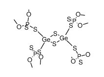 bis{(μ-sulfido)bis(O,O'-dimethyl dithiophosphato)}digermanium Structure