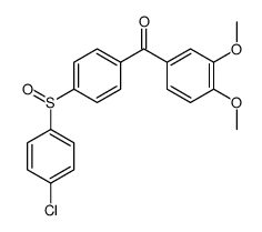 [4-(4-chlorophenyl)sulfinylphenyl]-(3,4-dimethoxyphenyl)methanone结构式