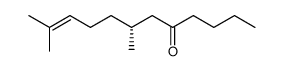 (R)-7,11-Dimethyldodec-10-en-5-one结构式
