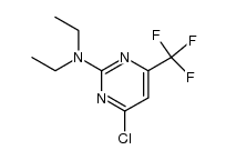 4-Chloro-2-N,N-diethylamino-6-trifluoromethylpyrimidine结构式