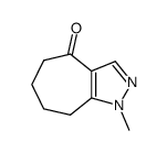 5,6,7,8-tetrahydro-1-methyl-4(1H)-cycloheptapyrazolone Structure