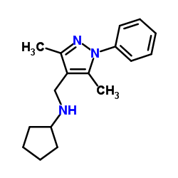 N-[(3,5-Dimethyl-1-phenyl-1H-pyrazol-4-yl)methyl]cyclopentanamine结构式