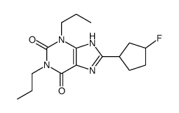 8-(3-Fluorocyclopentyl)-1,3-dipropyl-3,7-dihydro-1H-purine-2,6-dione Structure