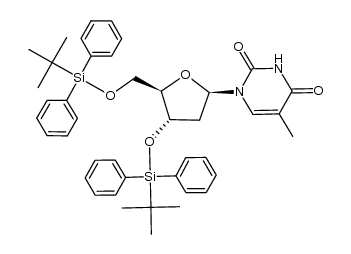 3',5'-bis-O-(tert-butyldiphenylsilyl)-thymidine Structure