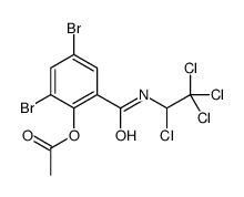 [2,4-dibromo-6-(1,2,2,2-tetrachloroethylcarbamoyl)phenyl] acetate Structure