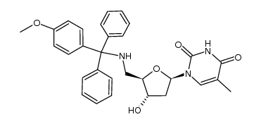 5'-N-(4-methoxytrityl)-5'-amino-5'-deoxy-thymidine Structure