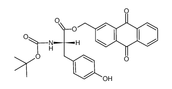 Nα-(tert-butoxycarbonyl)tyrosine anthraquinon-2-ylmethylester结构式