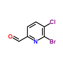 6-Bromo-5-chloro-2-pyridinecarbaldehyde structure
