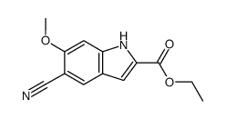 ethyl 5-cyano-6-methoxy-1H-indole-2-carboxylate Structure