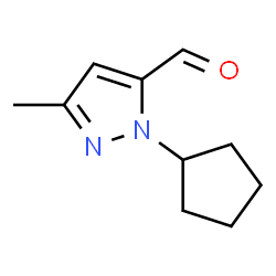 2-Cyclopentyl-5-methyl-pyrazole-3-carbaldehyde结构式