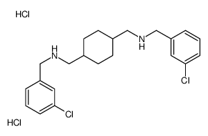 N-[(3-chlorophenyl)methyl]-1-[4-[[(3-chlorophenyl)methylamino]methyl]cyclohexyl]methanamine,dihydrochloride Structure