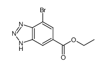 ethyl 4-bromo-1H-1,2,3-benzotriazole-6-carboxylate结构式