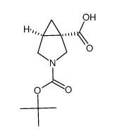 rel-((1S,5S)-3-(叔丁氧基羰基)-3-氮杂双环[3.1.0]己烷-1-羧酸)结构式