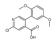 2-chloro-5-(2,5-dimethoxyphenyl)pyridine-4-carboxylic acid Structure