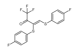 (Z)-1,1,1-trifluoro-3,4-bis-(4-fluoro-phenylsulfanyl)-but-3-en-2-one结构式